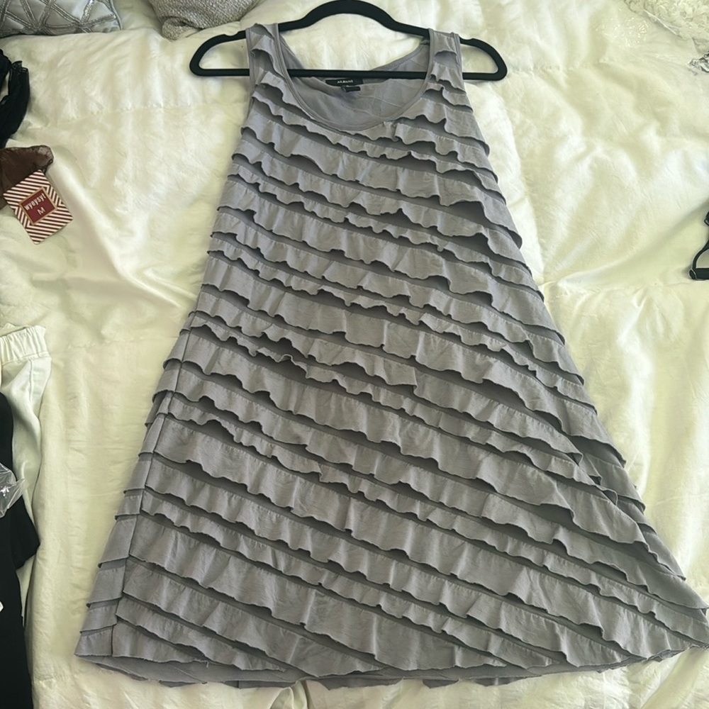 Grey ruffle Alfani Midi dress